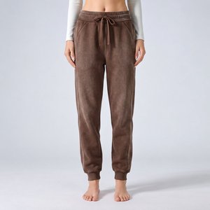 Private Label OEM <b>womens</b> sweatpants french terry wide <b>leg</b> Brand Production for US Boutique Collections - Product Image 2