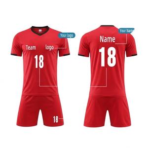 Tenues de football pour hommes de haute qualité pour l'entraînement, tous styles, maillot de football respirant et short pour les tournois - Product Image 1