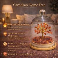 Arbre de Vie en Cristal Naturel avec Dôme d'Amour, Boîte Premium, Bonsaï, Arbre à Argent Feng Shui, Guérison des Chakras, Décoration d'Intérieur, Cadeau