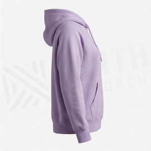 Womens High Quality Plus Size Lightweight Pullover Hoodies Custom Puff Printing Winter Season Logo Front Hooded Tops - Product Image 3