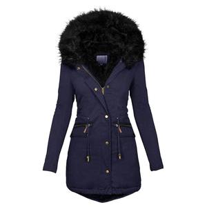Abrigo largo de lana de borrego para mujer, cálido para invierno, estilo vintage con cremallera y botones, bordado, Elite, nuevo - Product Image 1