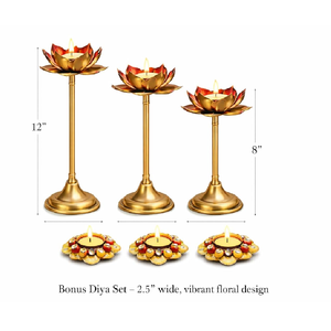 Lot de 6 bougeoirs en fer forgé faits à la main en forme de lotus, durables, pour bougies chauffe-plat, décoration maison et fêtes, cadeau d'entreprise - Product Image 3