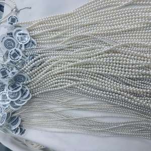 Collar de Perlas AK de Agua Dulce de Acuicultura Natural de 3-7 mm, Perfectamente Redondas, Aurora, Casi Impecables, Estilo Celestial, Pequeñas, Tipo Bombilla - Product Image 4