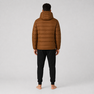 Veste d'hiver matelassée légère en coton avec doublure rembourrée, à capuche zippée, personnalisée, pour homme - Product Image 2