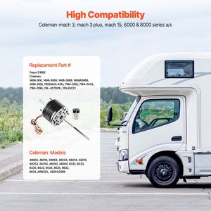 Condensateur de moteur de climatiseur Coleman Mach RV 1/3HP AC115V 3A 1675 RPM, pièce de rechange pour Fasc - Product Image 2