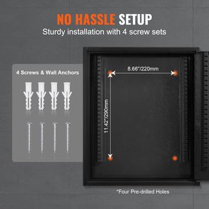 Casier de sécurité en acier pour 100 clés avec étagères réglables, boîte à clés avec 100 étiquettes de clés colorées, organisateur de clés - Product Image 6