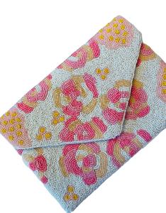 Bolsos de Mano Bordados con Cuentas de Diseño, con Cierre de Cremallera o Magnético, Arte Tribal, Bolsos de Mano Bordados con Cuentas - Product Image 4