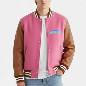Chaqueta de Béisbol de Diseño Moderno 2026 para Hombre, Chaqueta de Invierno 100% Algodón, Cuello Alto, Corte Holgado, con Botones, Chaquetas Varsity Unisex - Product Image 1