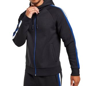 Nueva llegada ropa deportiva de moda para hombres personalizada varios colores gimnasio raya lateral cremallera completa chándal - Product Image 4
