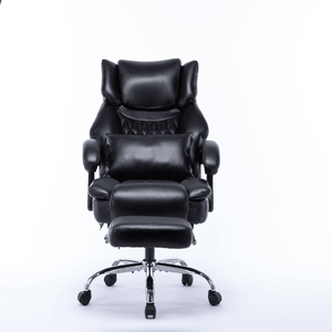 Sedia da Ufficio Girevole con Schienale Alto, Massaggio, Poggiapiedi e Cuscino Lombare per Casa e Ufficio - Product Image 6