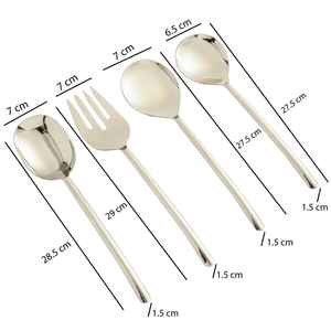 Ensemble de cuillères à salade en acier inoxydable écologique plaqué cuivre, nouveau design, compatible lave-vaisselle - Product Image 4