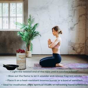 Incienso de Cuerda Nag Champa Satya Sai Baba Tibetano Ecológico de Alta Calidad Hecho a Mano en Nepal, Fragancia Natural Dulce de Sándalo - Product Image 6