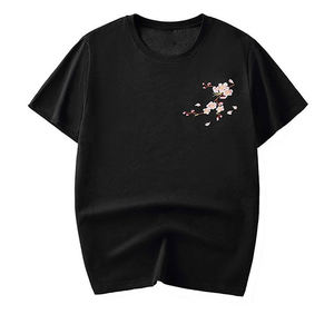 Camiseta de Algodón Transpirable para Mujer, con Bordado, Logotipo Personalizado, Estilo Casual Urbano - Product Image 1