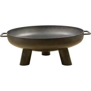 Outdoor Solid Metal Steel Round Fire Pit Bowl With Stainless Steel Stand Legs Wood Burning Garden Heater For Gatherings - Product Image 6