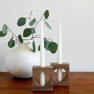 Porte-bougie décoratif en bois pour collections d'ameublement artistique - Product Image 3