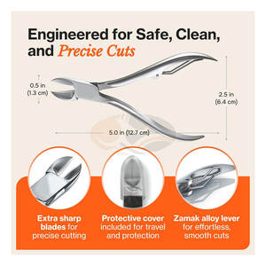 Coupe-ongles pour ongles épais de qualité médicale, coupes-ongles approuvés par les podologues, pour les personnes âgées, les hommes, les femmes, les bébés, les ongles épais des doigts et des orteils, soins des pieds - Product Image 4