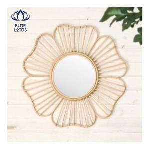 FAVORITO DE LOS CLIENTES 2026 Espejo de Ratán con Diseño Tejido, Decoración de Pared que Ilumina el Espacio y Agrega Estilo Boho para Dormitorio y Cafetería - Product Image 5