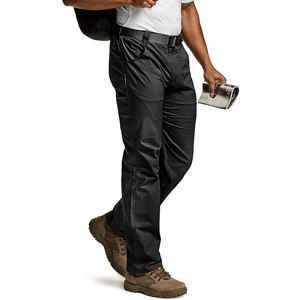 Pantalones de Trabajo de Algodón para Hombre, Transpirables, Color Caqui, Cierre de Botones, Estilo Casual - Product Image 3