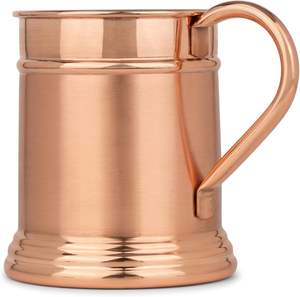 Taza de Cobre Moscow Mule Grande Personalizada de 18 oz, Hecha a Mano, Ecológica, Reutilizable, Mantiene las Bebidas Frías, Jarra de Cerveza - Product Image 1