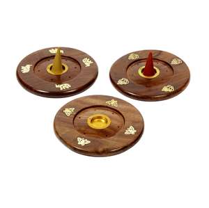 Porta Incienso de Madera con Diseño Esmaltado para el Hogar, Templo, Aromaterapia, Uso Festivo, Elegante Porta Incienso Artesanal para Meditación - Product Image 2