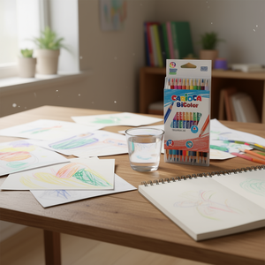 Matite colorate triangolari bicolore Carioca, 12 colori, a doppia punta, per disegno artistico - Product Image 3