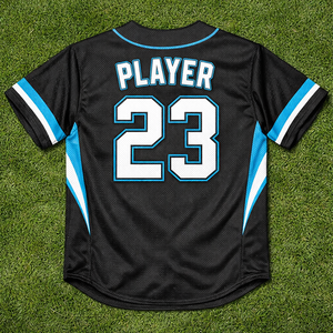 Fabricante de camisetas de béisbol personalizadas OEM, de secado rápido, transpirables, tela 100% poliéster, nombre y número del jugador sublimados personalizados - Product Image 2