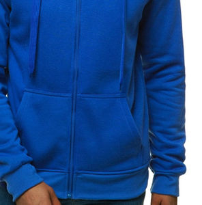 Sudadera con capucha completa para hombre, 100% algodón, duradera, personalizada, cómoda, deportiva, con cremallera frontal y logo, informal - Product Image 3