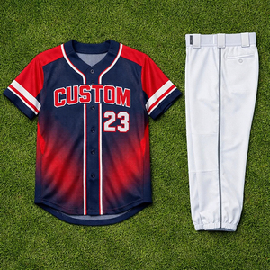 Uniforme de baseball respirant 100 % polyester, conception OEM 2025, vente en gros, mode masculine, personnalisation frontale par transfert thermique - Product Image 4