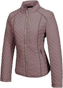 Hooded Quilted Jacket Women's Winter Casual Thin Zipper Windproof Polyester Wadding Solid Color Regular Length <b>Coat</b> - Product Image 2