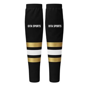 Men Black Gold Hockey <b>Socks</b> Polyester Sports Athletic <b>Long</b> <b>Socks</b> Team Match Uniform Training Wear Outdoor Performance Apparel - Product Image 1