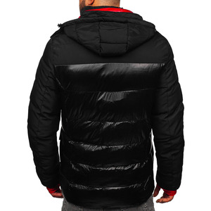 Veste d'hiver matelassée pour homme, grande taille, imperméable, chaude et épaisse, avec capuche, en toile, style vintage, fermeture éclair, duvet de canard, vente en gros - Product Image 3