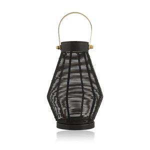 Portavelas de hierro con diseño de malla negra y asa dorada, decoración para el hogar - Product Image 5