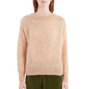 Jersey de mohair de mujer Premium, ropa de calle Vintage de punto con cuello redondo, hombro caído, grueso, cálido, invierno, sublimación, estilo informal - Product Image 1