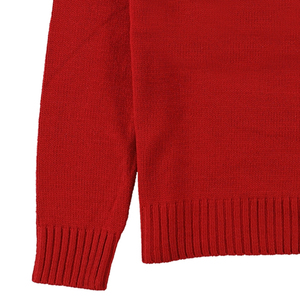 <b>Men's</b> <b>Red</b> White Fleece Stand Collar Long Sleeve Winter Pullover Sporty <b>Sweatshirt</b> with Quick Dry & Breathable Features - Product Image 5