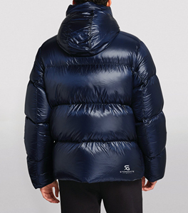 Custom Men's Winter Bubble Jacket Quilted <b>Padded</b> Hooded <b>Coat</b> Warm Shiny Outdoor Fashion Wholesale Puffer Jacket 2026 - Product Image 5