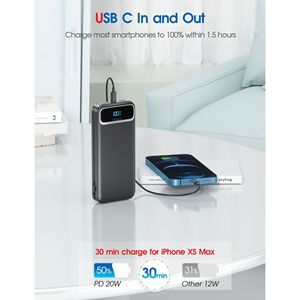 Power Bank Portatile da 12000mAh con Ricarica Rapida 22.5W, Cavi Integrati e Batteria Esterna Compatibile con Vari Dispositivi - Product Image 5