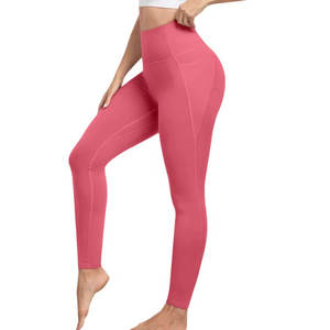Leggings roses taille haute avec poches, extensibles, respirants, longueur intégrale, pour yoga et entraînement, tie-dye, toutes saisons, pour femmes - Product Image 5