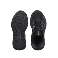 Chaussures de randonnée robustes noires pour hommes, chaussures d'extérieur durables, baskets de trekking à lacets avec une forte adhérence