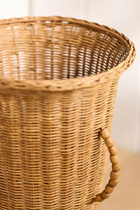 Contemporary Rattan Umbrella <b>Stand</b> Entryway Storage Basket Eco Friendly Hallway Organizer For <b>Laundry</b> Neatening - Product Image 2