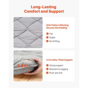 <b>Japanese</b> Foldable Tatami Mattress <b>Futon</b> Full Size 80 X 54 X 3.5 Gray Fastener Storage Bag 9-Layer Floor Mat for Dormitory Yoga - Product Image 5