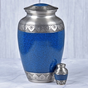 Urne funéraire pour adulte en laiton, motif marbre noir et argenté, surface polie, pour cendres humaines, urne commémorative pour enterrement. - Product Image 2