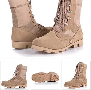 Bottes de travail montantes pour hommes, à lacets, légères, avec semelle extérieure en caoutchouc antidérapante, résistantes à l'usure, pour la randonnée et le trekking en extérieur - Product Image 3