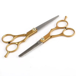 Vente en gros, ciseaux professionnels dorés de 6.0 pouces en acier inoxydable, ciseaux amincissants pour barbier, ensemble de ciseaux de coiffure - Product Image 3