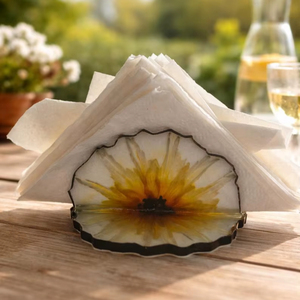 High Quality Small Square Napkin Holder Excellent Resin & Wood Paper Stand Best Price <b>Tissue</b> Boxes - Product Image 1