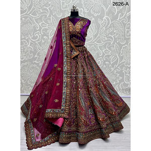 Nupcial Indio Desgaste Terciopelo Colecciones Para Novia Con Zarkhan Trabajo Por Fabzone - Product Image 3