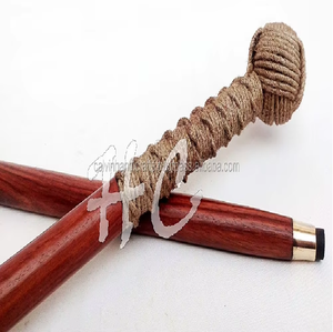 Bastón de Madera Hecho a Mano Vintage ~ Bastón con Mango de Yute/Araña Antiguo, Bastón de Paseo, Artesanía Calvin - Product Image 4