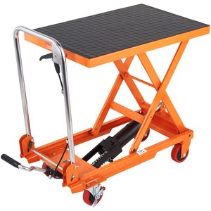 Carrello Elevatore Idraulico Manuale a Forbice Singola, Capacità 150 kg, Altezza di Sollevamento 72,4 cm, 4 Ruote Antiscivolo in PA per Carico Merci - Product Image 3