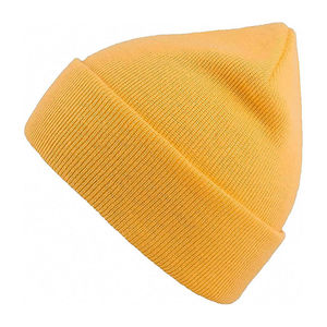 Yellow Beanie Custom Knit <b>Winter</b> <b>Cap</b> Private Label Wholesale Headwear Manufacturer Embroidered Logo Supplier USA EU Fashion Bran - Product Image 1
