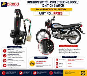 Interruptor de encendido Honda Splendor Plus, calidad de exportación para repuestos de motocicletas en India, Orado. - Product Image 3