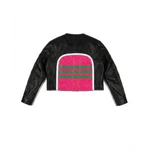 Custom Sorority Women's Leather Jacket Motorsport Motorcycle Riding <b>Coat</b> Front Zip Up Racing Biker Jacket Outerwear Label - Product Image 2